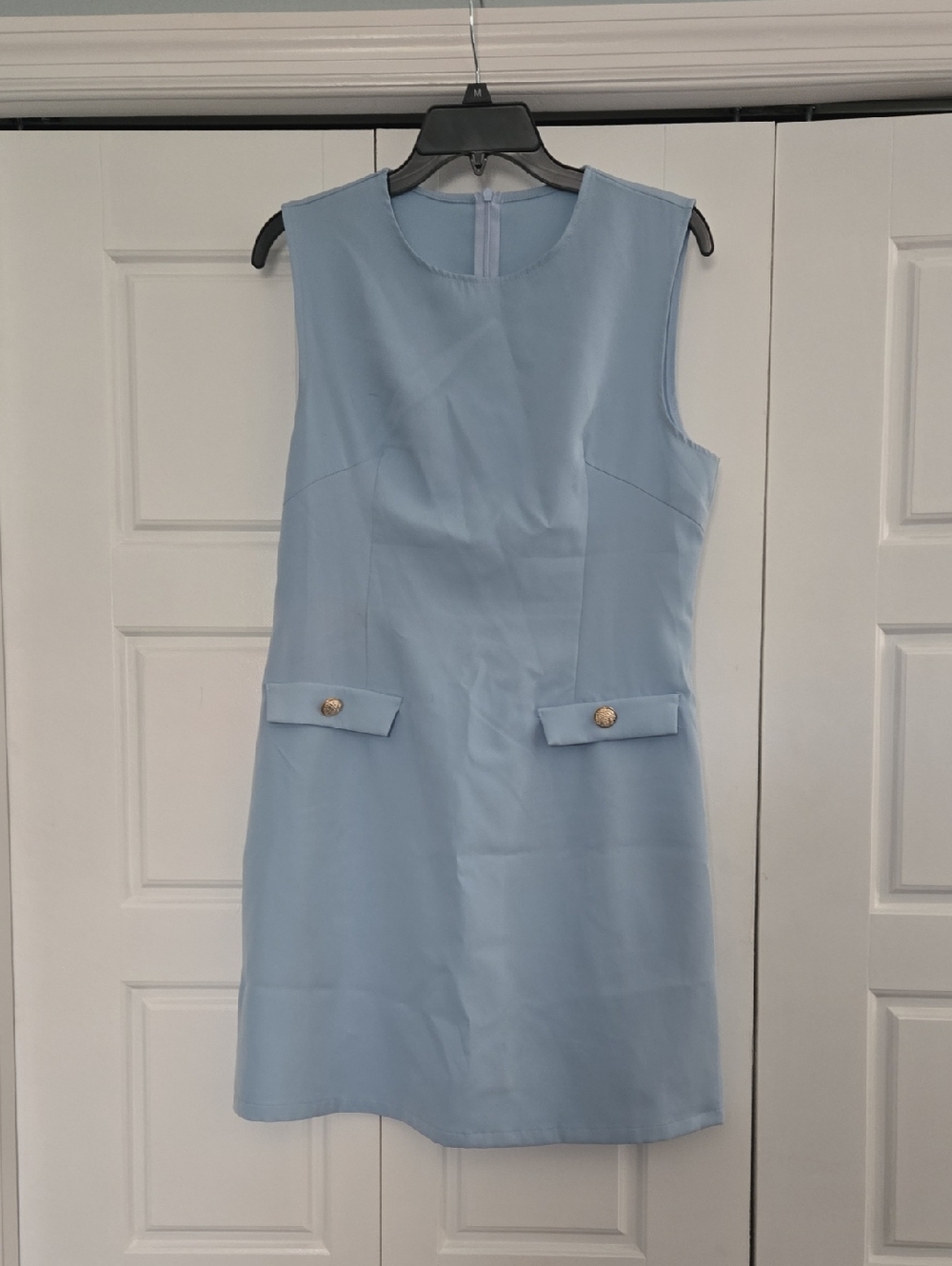 Baby blue sleveless dress